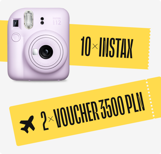 10x instax 2x voucher 3500pln