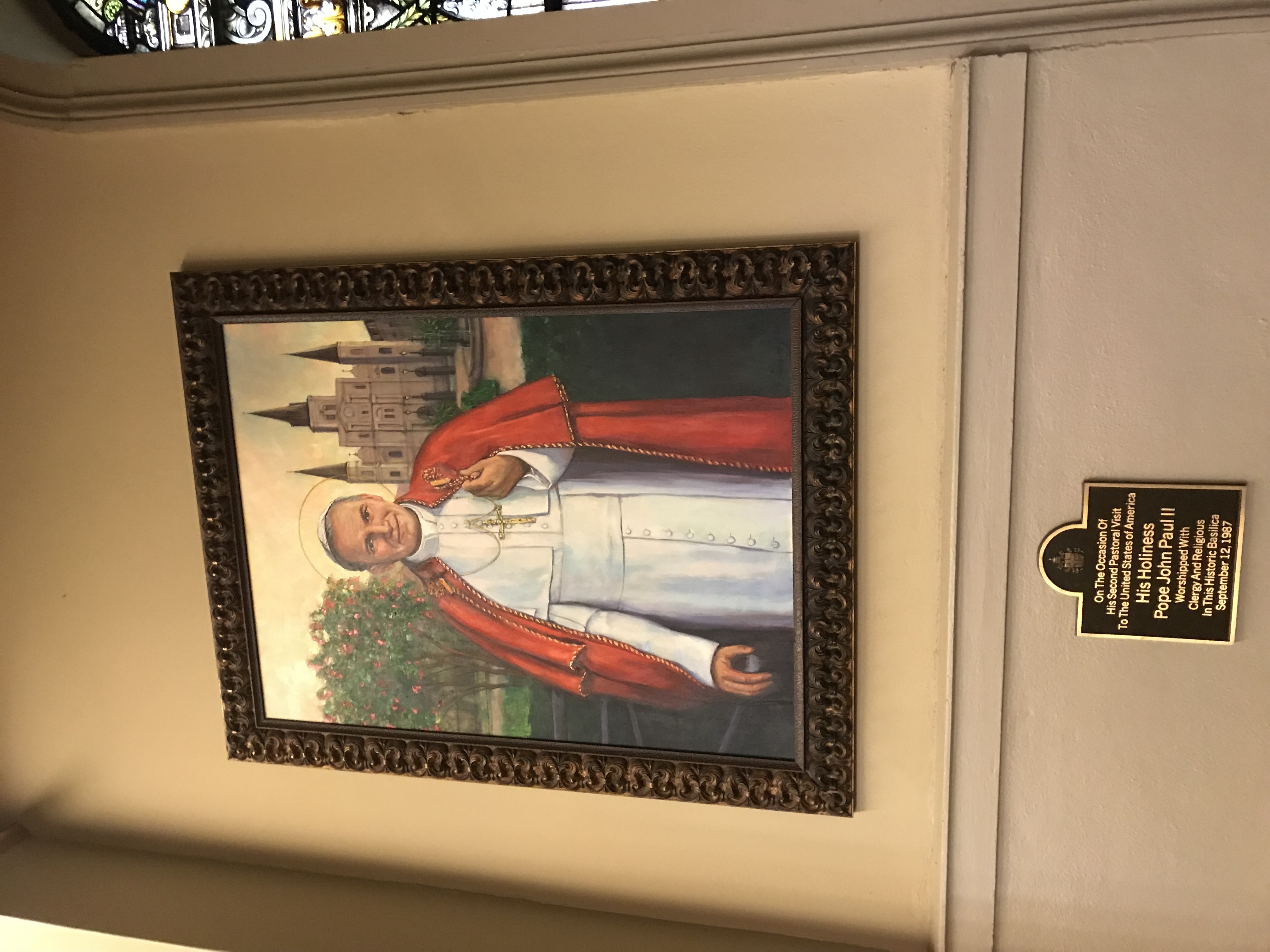USA - Nowy Orlean - obraz św. Jana Pawła II w St. Louis Cathedral
