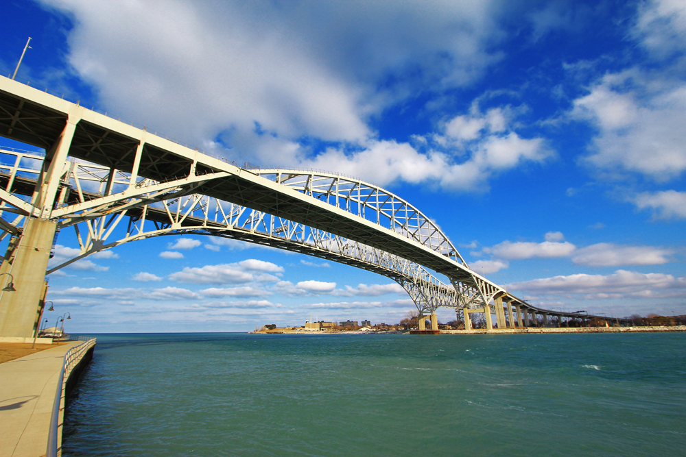 USA - Port Huron, Michigan – Point Edward, Ontario - Blue Water Bridge