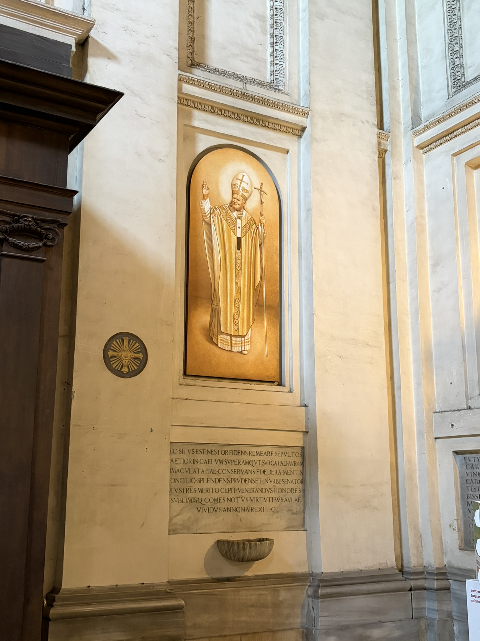 Włochy - Rzym - Portret Jana Pawła II w Bazylice św. Sebastiana za Murami