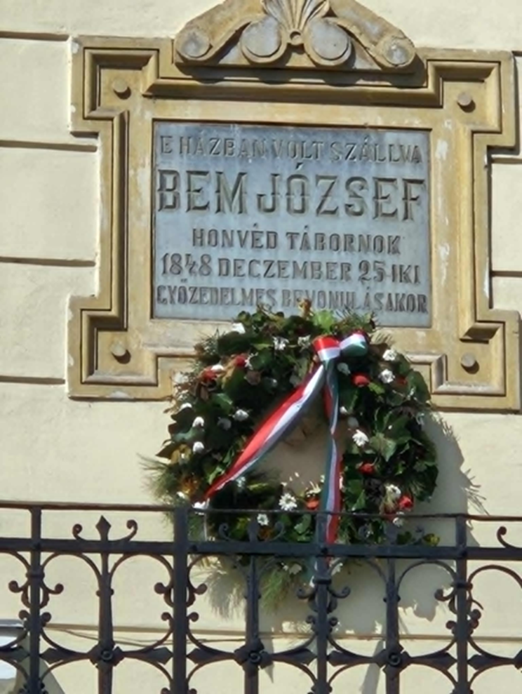 Kluż-Napoka -  tablica upamiętniająca Józefa Bema