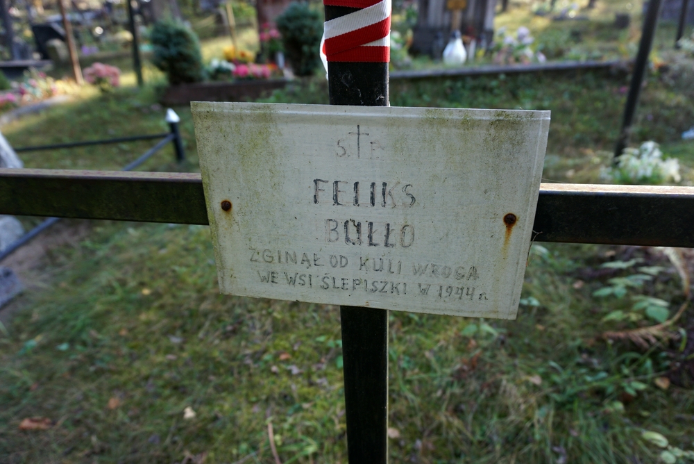 Photo showing Grób żołnierza Armii Krajowej Feliksa Bułły