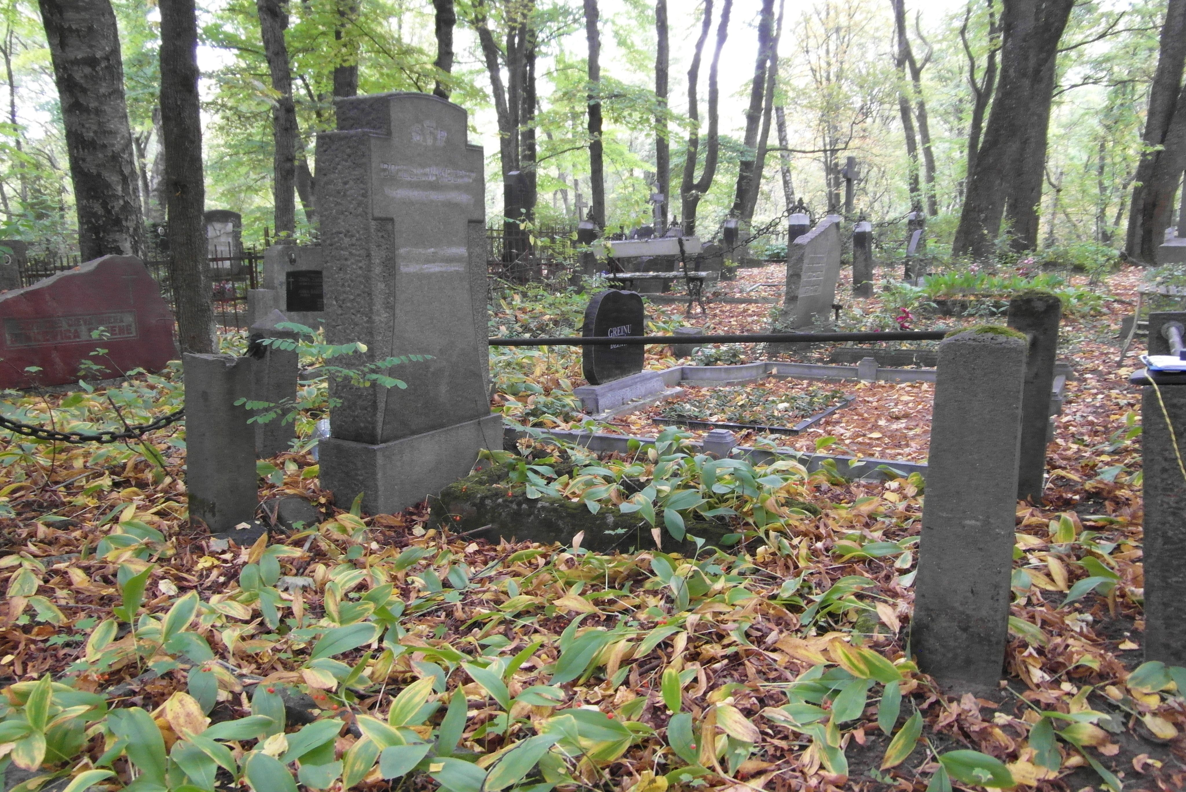 Tombstone of Boleslaw Kibortt, St Michael's cemetery in Riga, as of 2021.