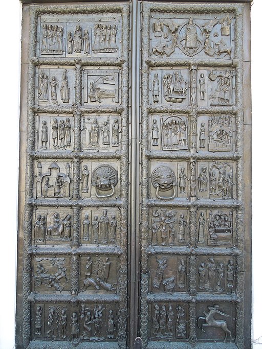 Plock door in Novgorod, 1152-1156, Russia.
