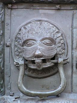 Fragment of original Plock door, 12th century, Novgorod, Russia