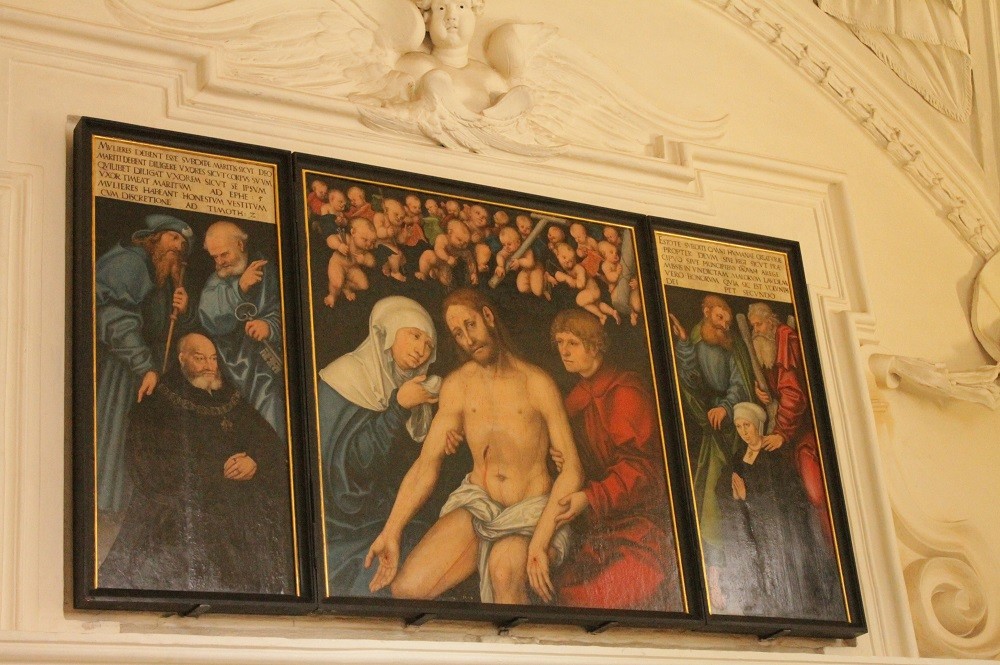 Lucas Cranach starszy, tryptyk, olej na desce, Katedra św. Jana i św. Donata, Miśnia, Niemcy