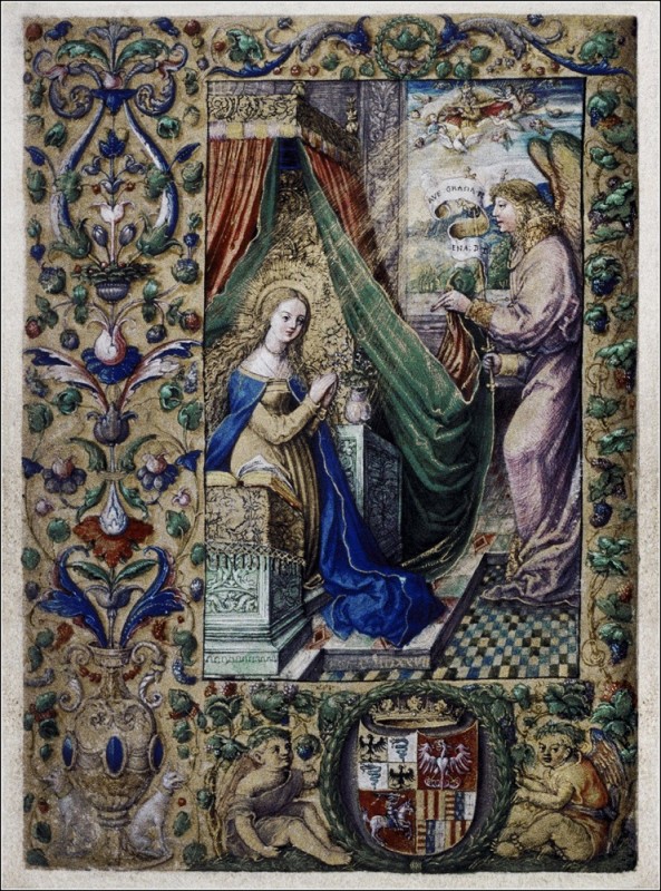 Stanislaw Samostrzelnik, 'Annunciation of the Blessed Virgin Mary', miniature from 'Queen Bona's Prayer Book', 1527, Oxford University Bodleian Library, UK