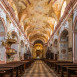 Fotografia przedstawiająca Interior decoration and frescoes with scenes from the life of St. Hedwig of Silesia in the Basilica of the Assumption of the Blessed Virgin Mary and Saints Cyril and Methodius in Velehrad