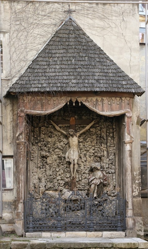 Golgotha (before conservation), author unknown, probably second half of the 18th century, Lviv, Ukraine