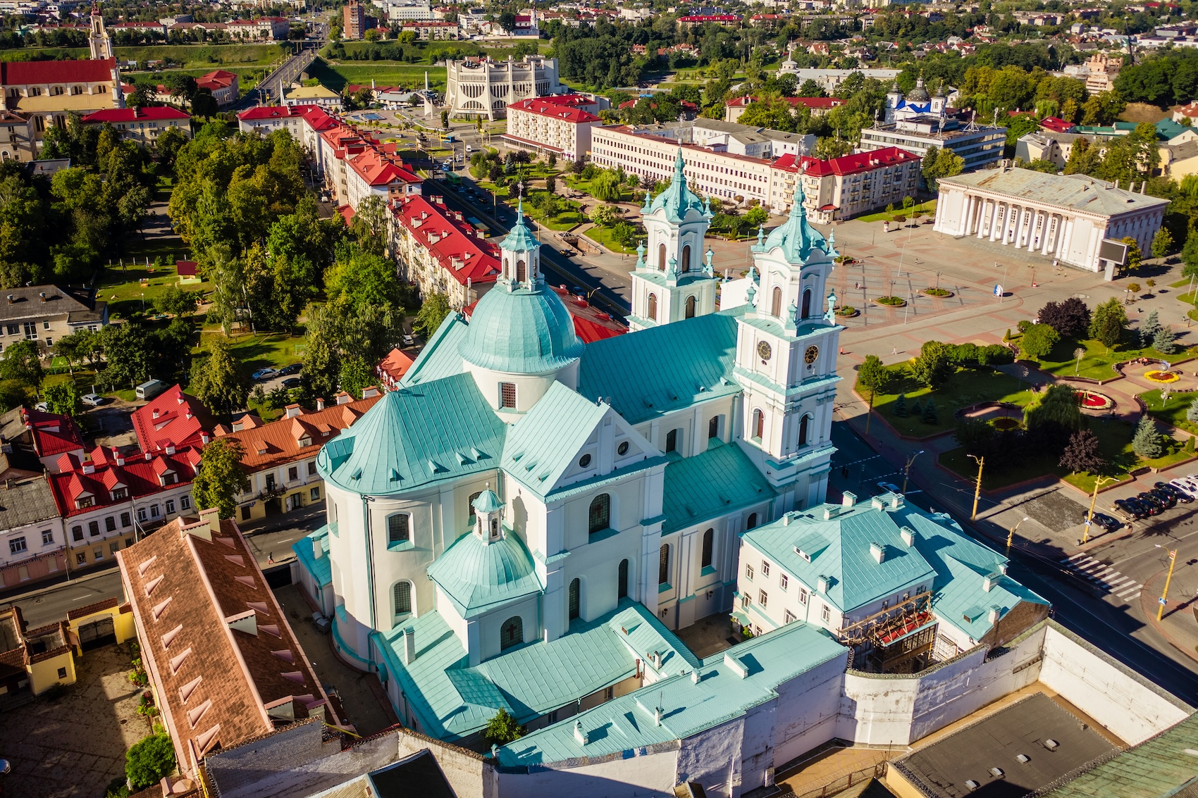 Photo showing Cathedral (post-Jesuit, parish) Church of St. Francis Xavier in Hrodna