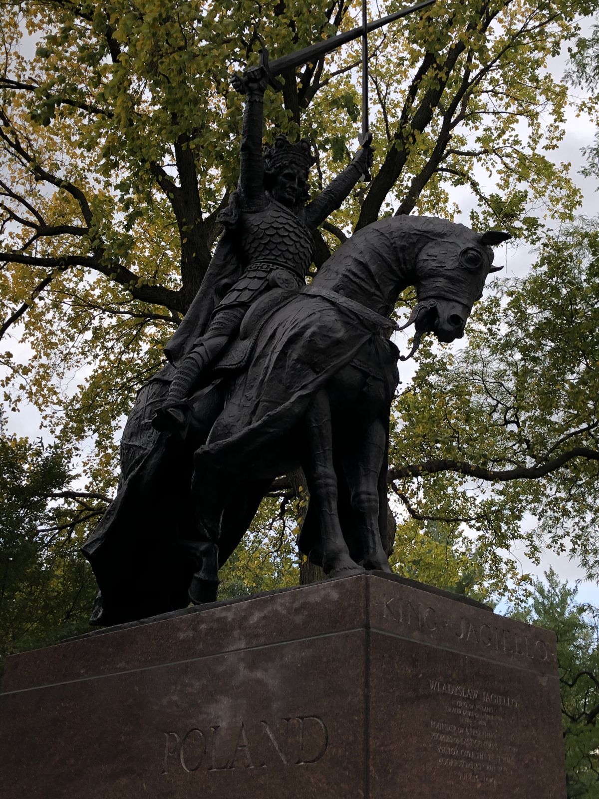 Stanisław Kazimierz Ostrowski, Monument to Jagiełło in New York, 1939, bronze casting