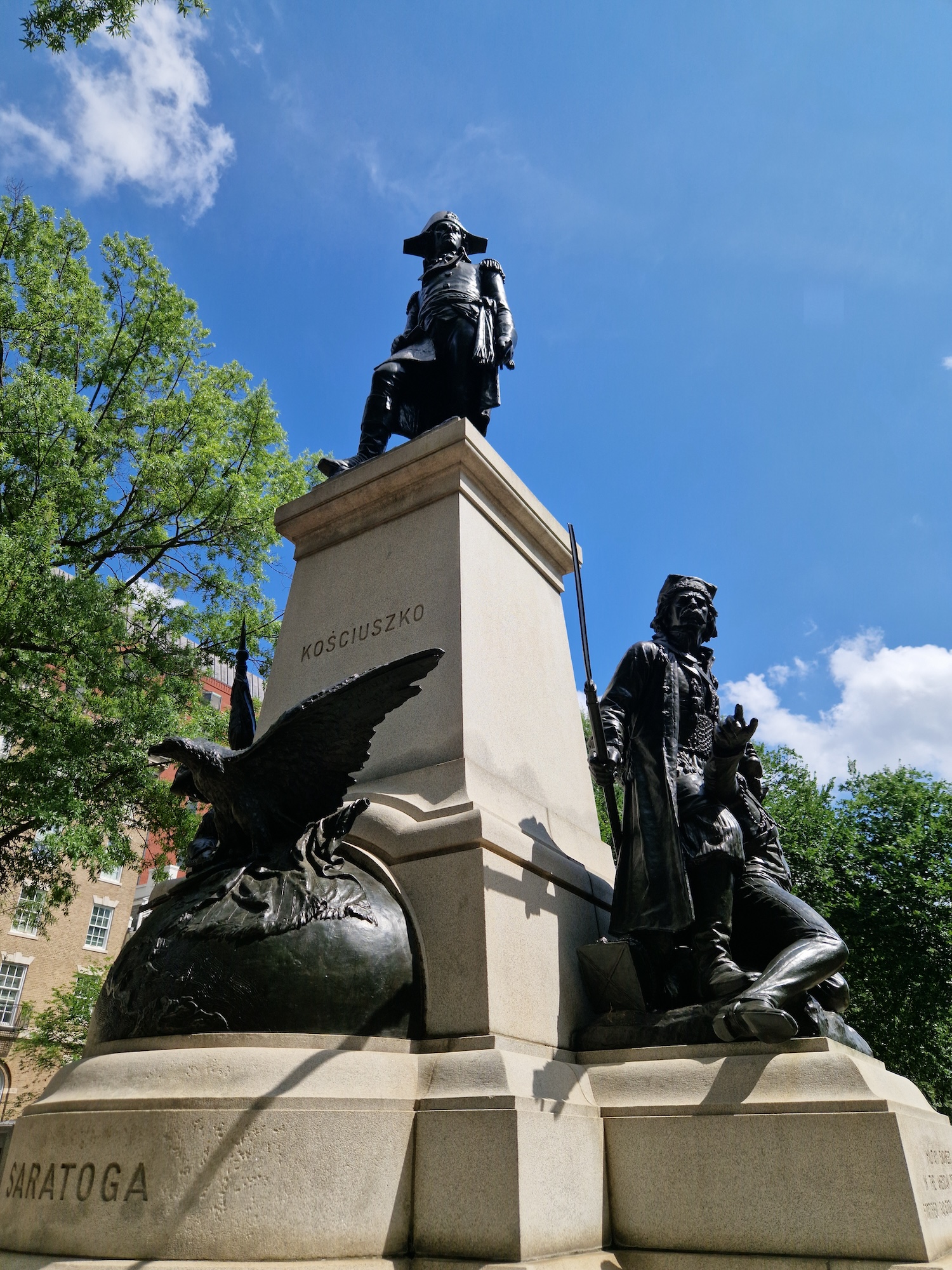 Fotografia przedstawiająca Pomnik Tadeusza Kościuszki w Waszyngtonie