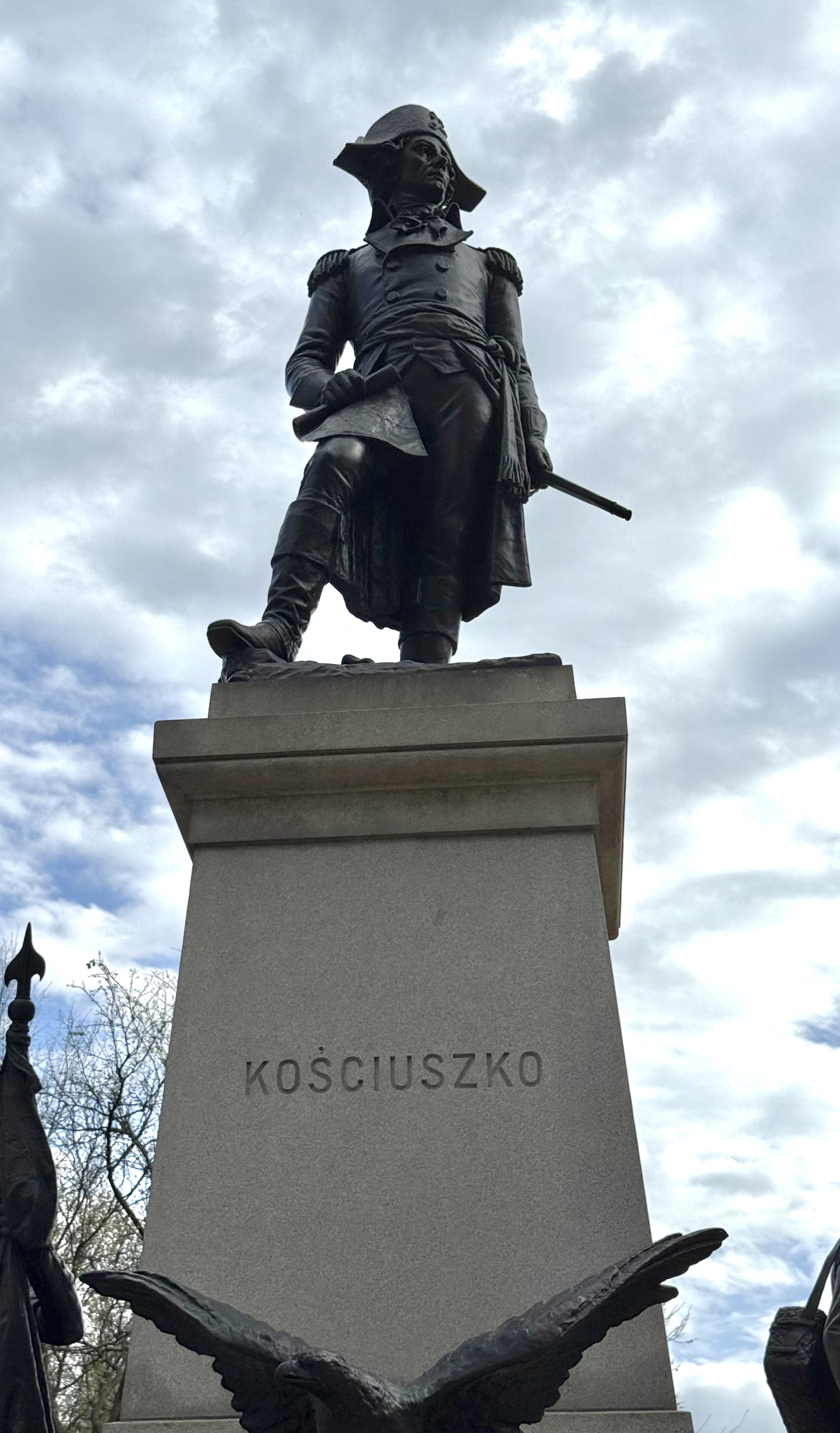 Fotografia przedstawiająca Pomnik Tadeusza Kościuszki w Waszyngtonie