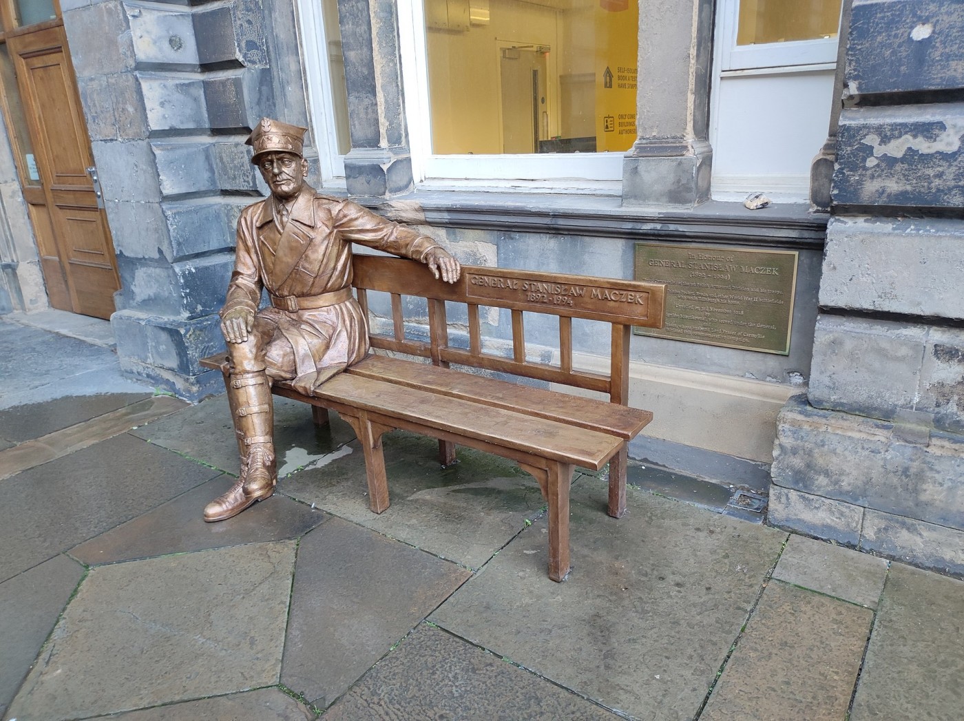 Memorial statue commemorating General Stanislaw Maczek, 2018, designed by Bronislaw Krzysztof, Edinburgh, Scotland