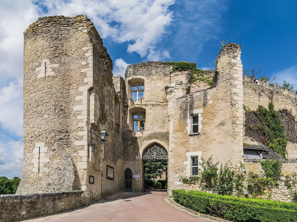 Montrésor castle, 11th-16th century, view from the garden side of the so-called 'Renaissance house', Montrésor, France