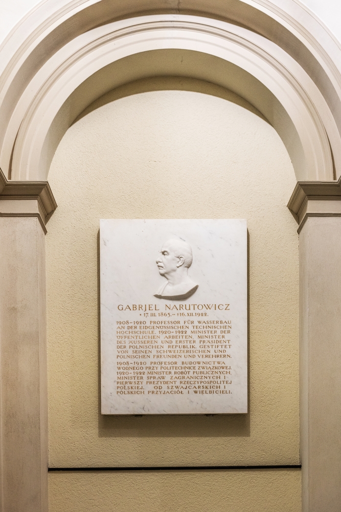 Fotografia przedstawiająca Gabriel Narutowicz plaque in Zurich