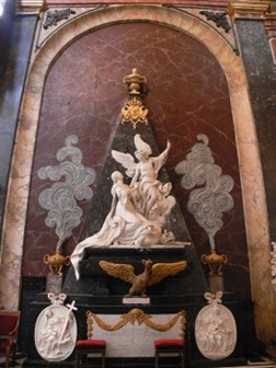 Nicolas Sébastien Adam, tombstone of Catherine Opalinski in the church of Notre-Dame-de-Bonsecours in Nancy, 1749, France