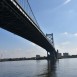 Fotografia przedstawiająca Most Benjamina Franklina w Filadelfii