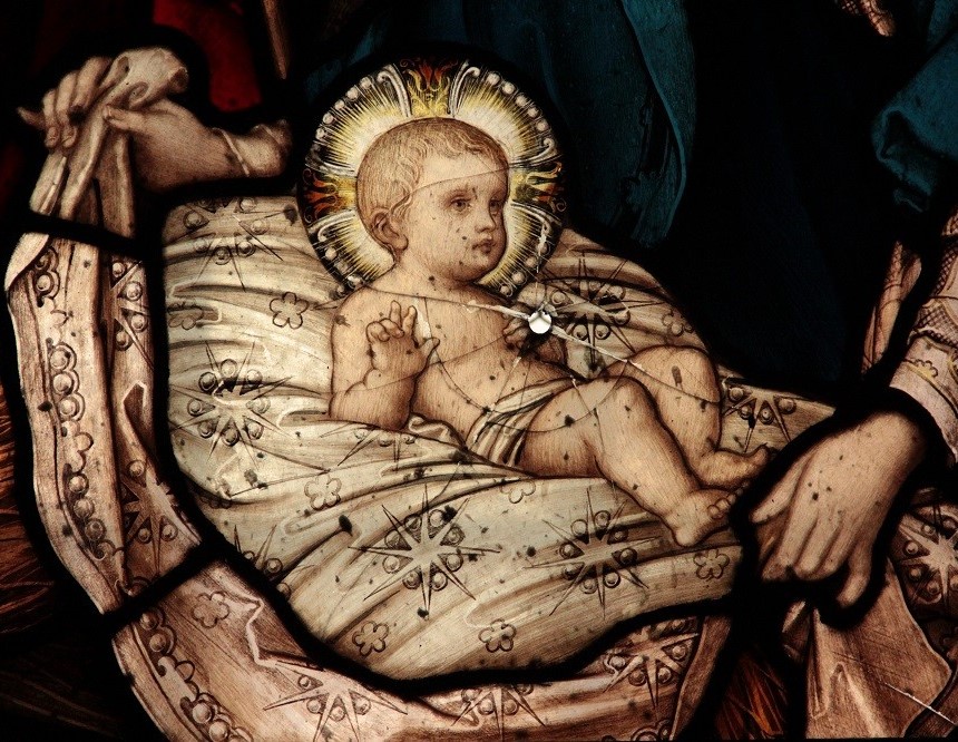 Vitrail "Noël" de la cathédrale latine de Lviv