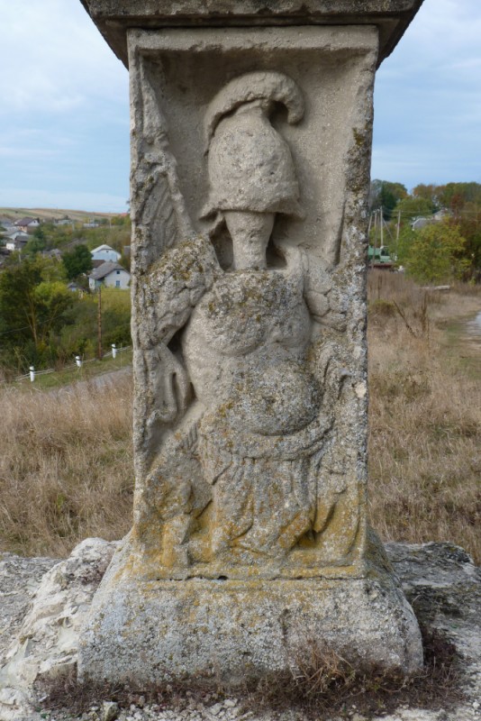Pedestal of the obelisk of the Zaborowskis in Lyakhkovce