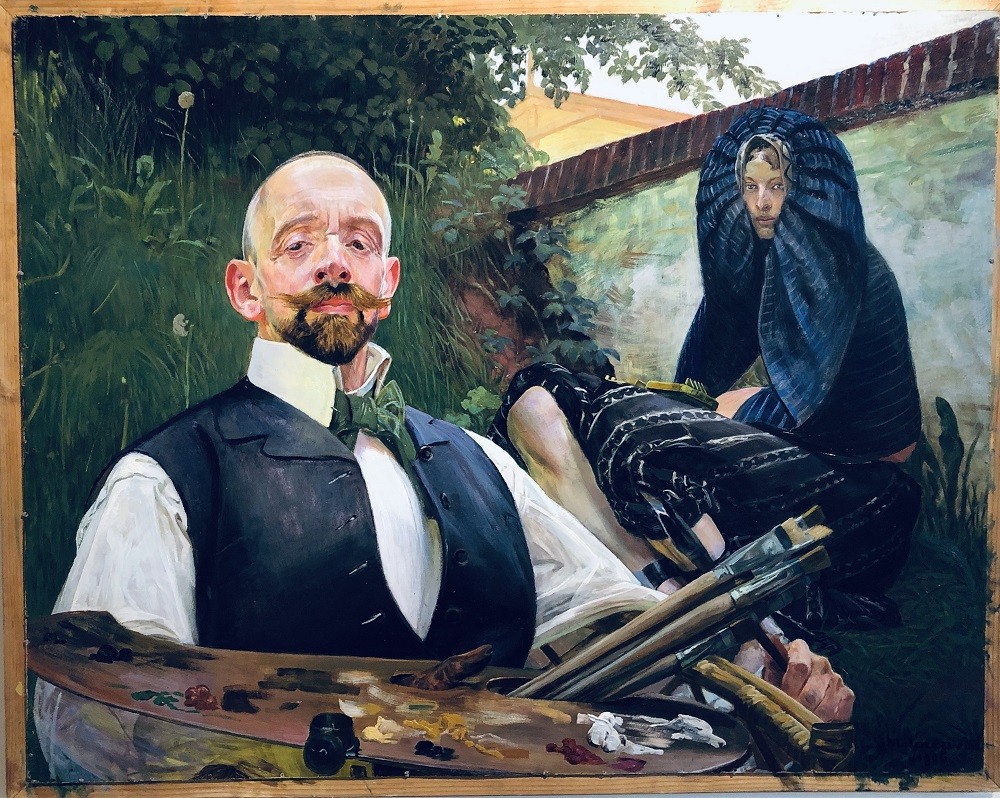 Fotografia przedstawiająca Self-portraits by Jacek Malczewski in the Lvov Collection