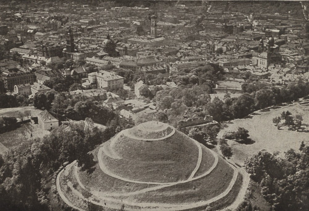 Lviv from a bird's eye view: - View of the Mound of the Union of Lublin in Lviv