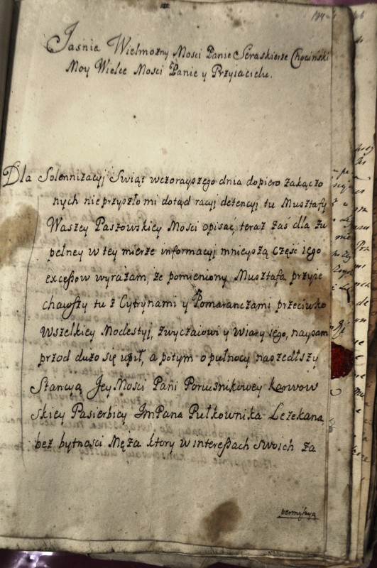 Letter from Florian Shilling, commandant of Kamieniec Podolski to Ilyas Kolchak's passport