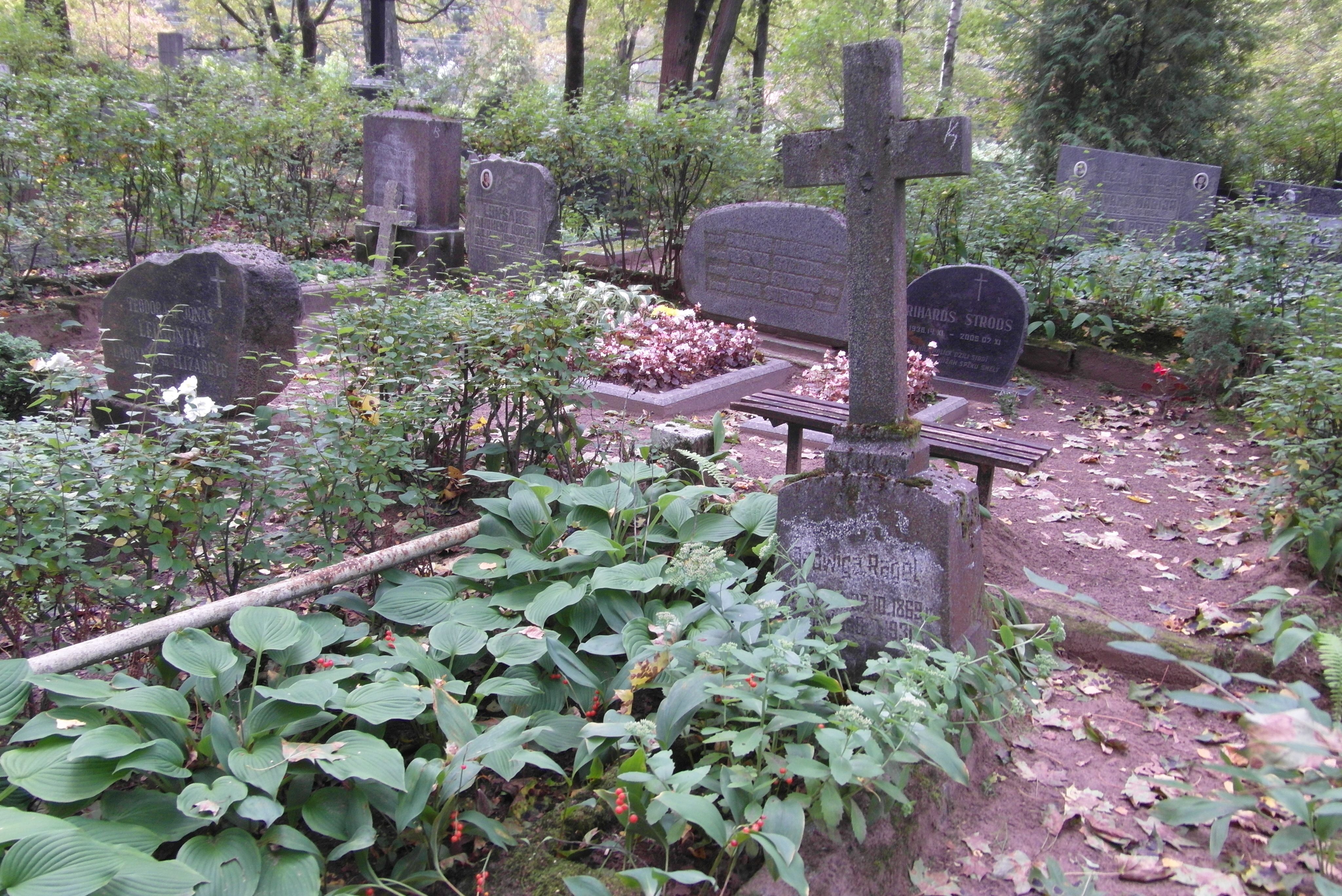 Nagrobek Jadwigi Ragel, cmentarz św. Michała w Rydze, stan z 2021 r.