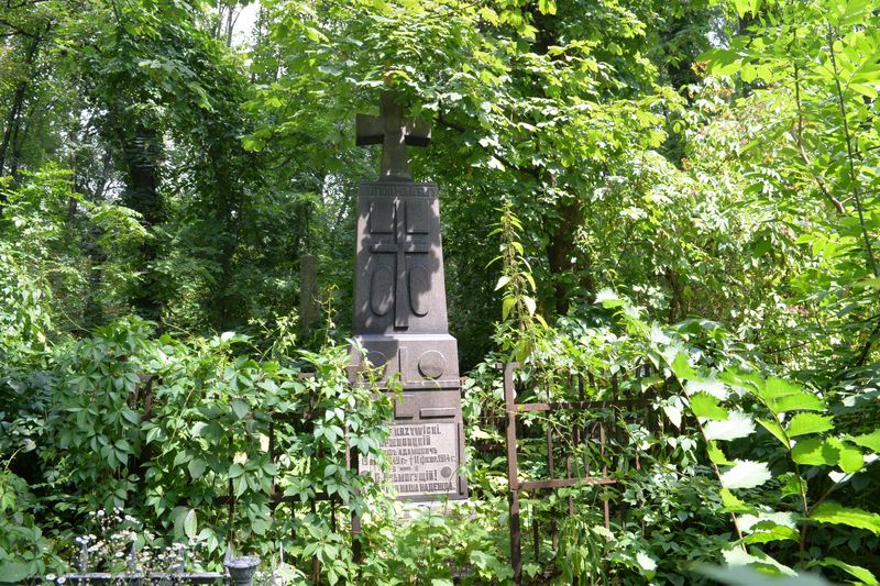 Tombstone of Jozef Krzywicki, , Baykova cemetery in Kiev, as of 2021.