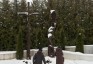 Fotografia przedstawiająca Mass grave of the Lithuanian police victims, commemorated by a monument