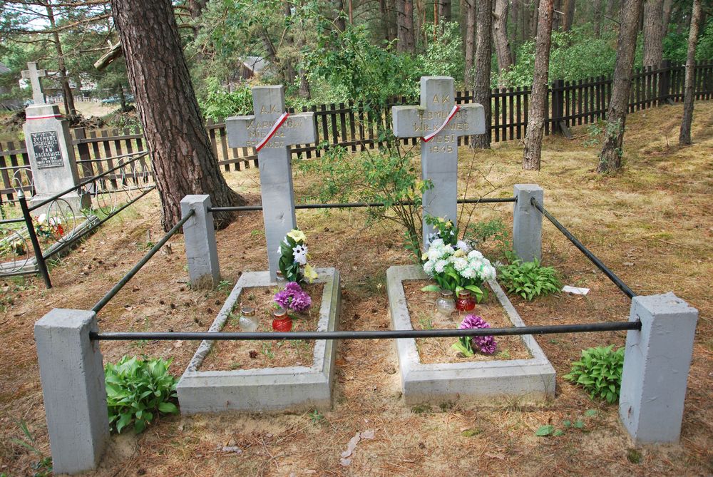 Graves of Home Army soldiers killed in battle against the NKVD