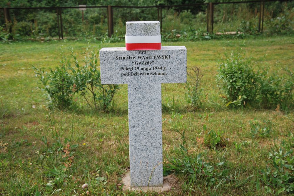Stanisław Wasilewski, Kwatera grobów żołnierzy Armii Krajowej ekshumowanych z Dziewieniszek