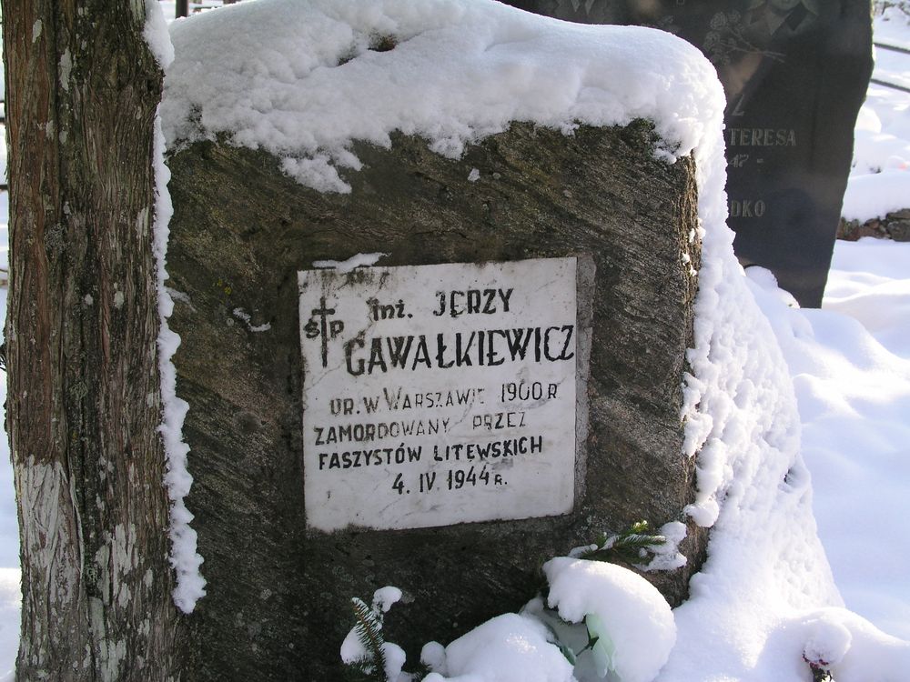 Jerzy Gawałkiewicz, Grób inż. Jerzego Gawałkiewicza, zabitego w czasie II wojny światowej