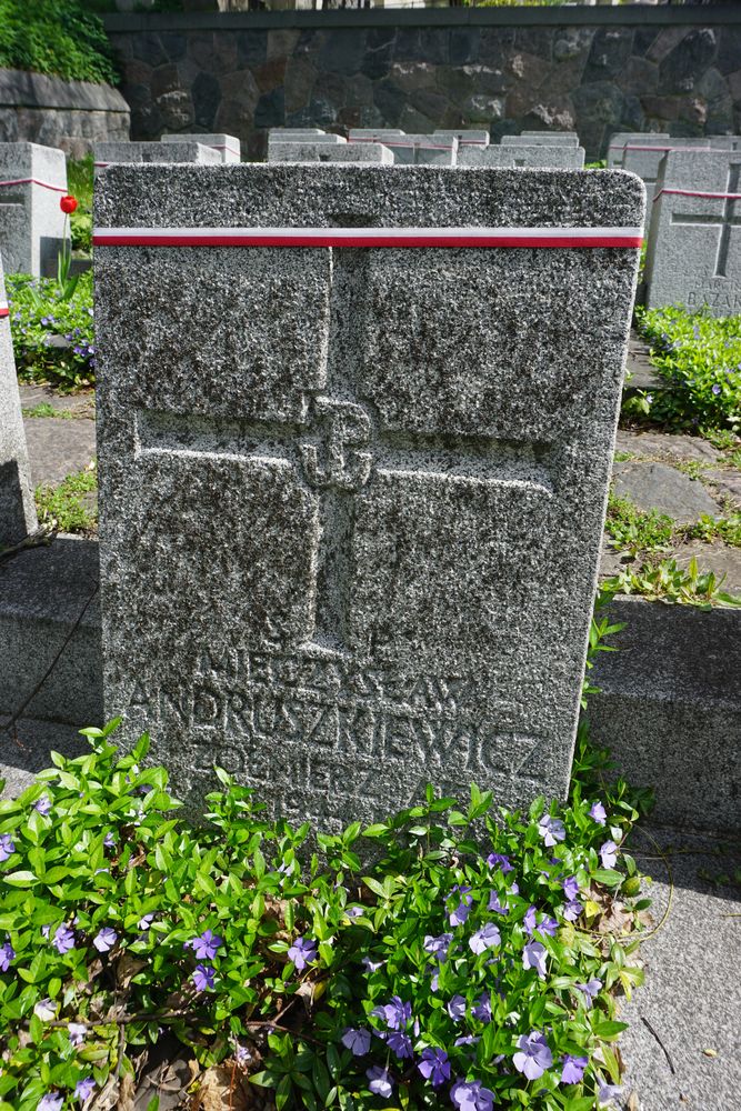 Mieczysław Andruszkiewicz, Military cemetery - part of the Stara Rossa cemetery