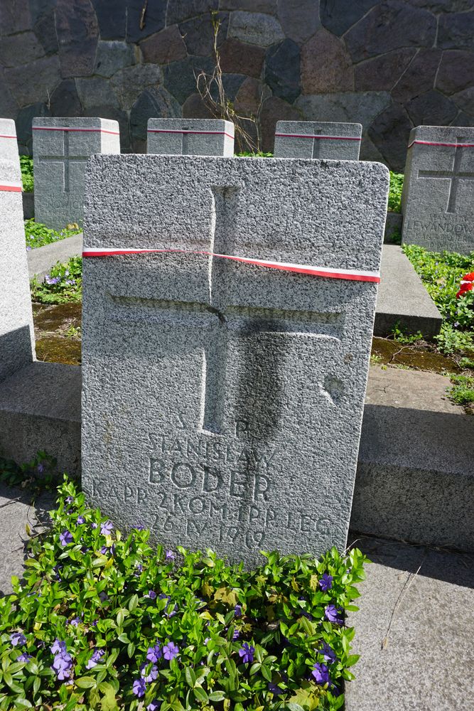 Stanisław Boder, Cmentarz wojskowy - część cmentarza Stara Rossa