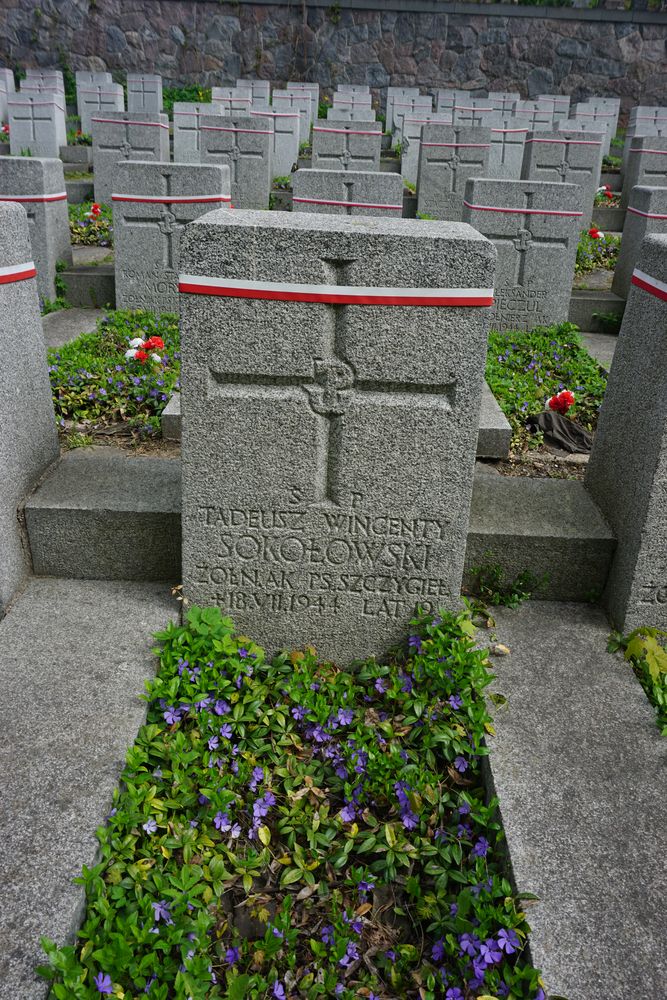 Tadeusz Wincenty Sokolowski, Military cemetery - part of the Stara Rossa cemetery