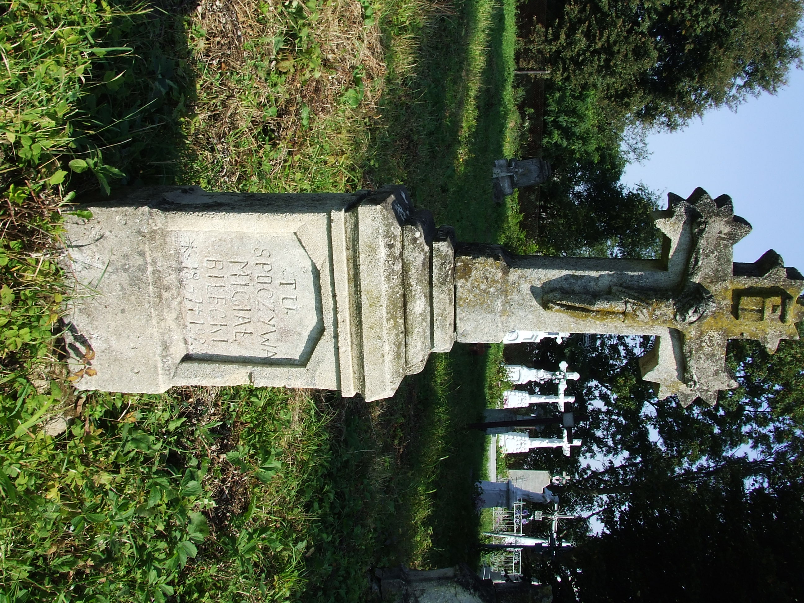 Tombstone of Michał Bilecki, Barysh cemetery, as of 2006.