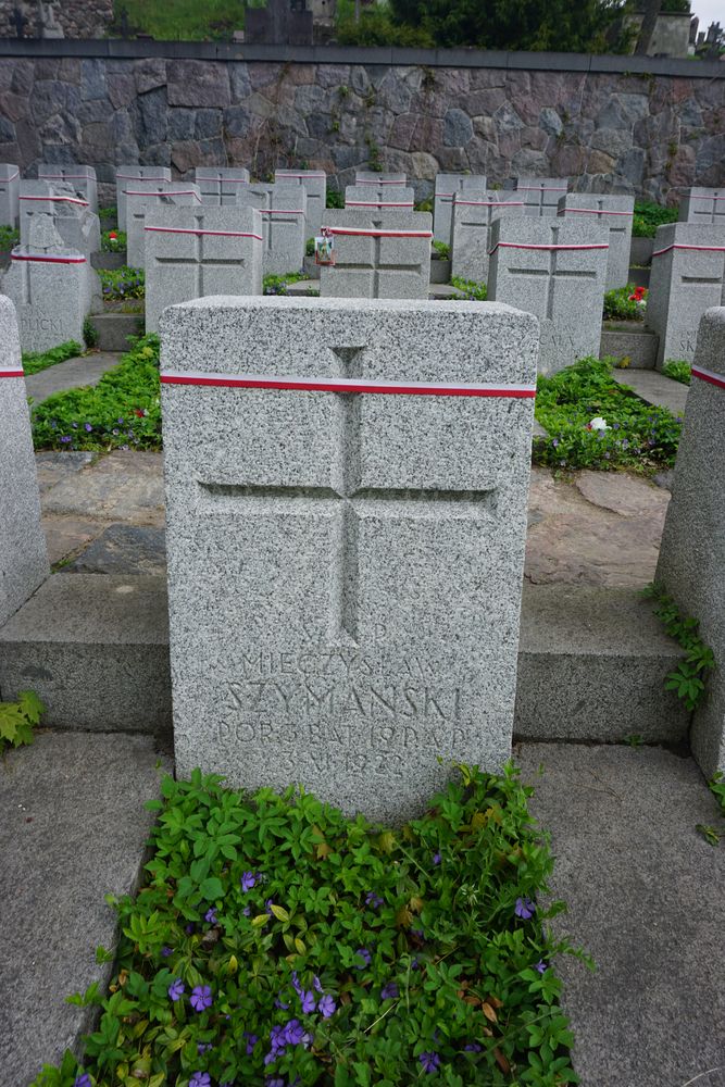 Mieczysław Szymański, Military cemetery - part of the Stara Rossa cemetery