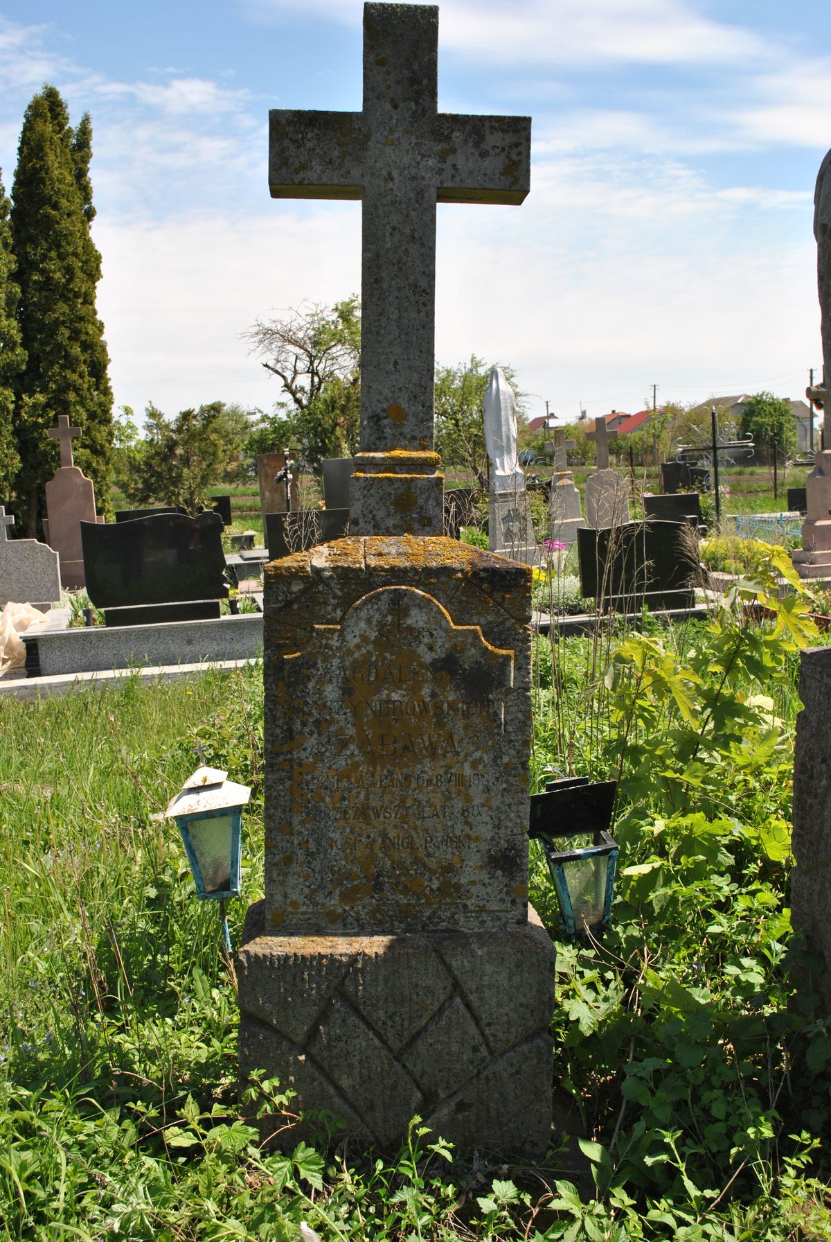 Tombstone of Magdalena Zabawa, cemetery in Poczapińce