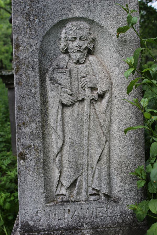 Detal nagrobka Sylwestera Krzyśkowa, cmentarz w Czystyłowie