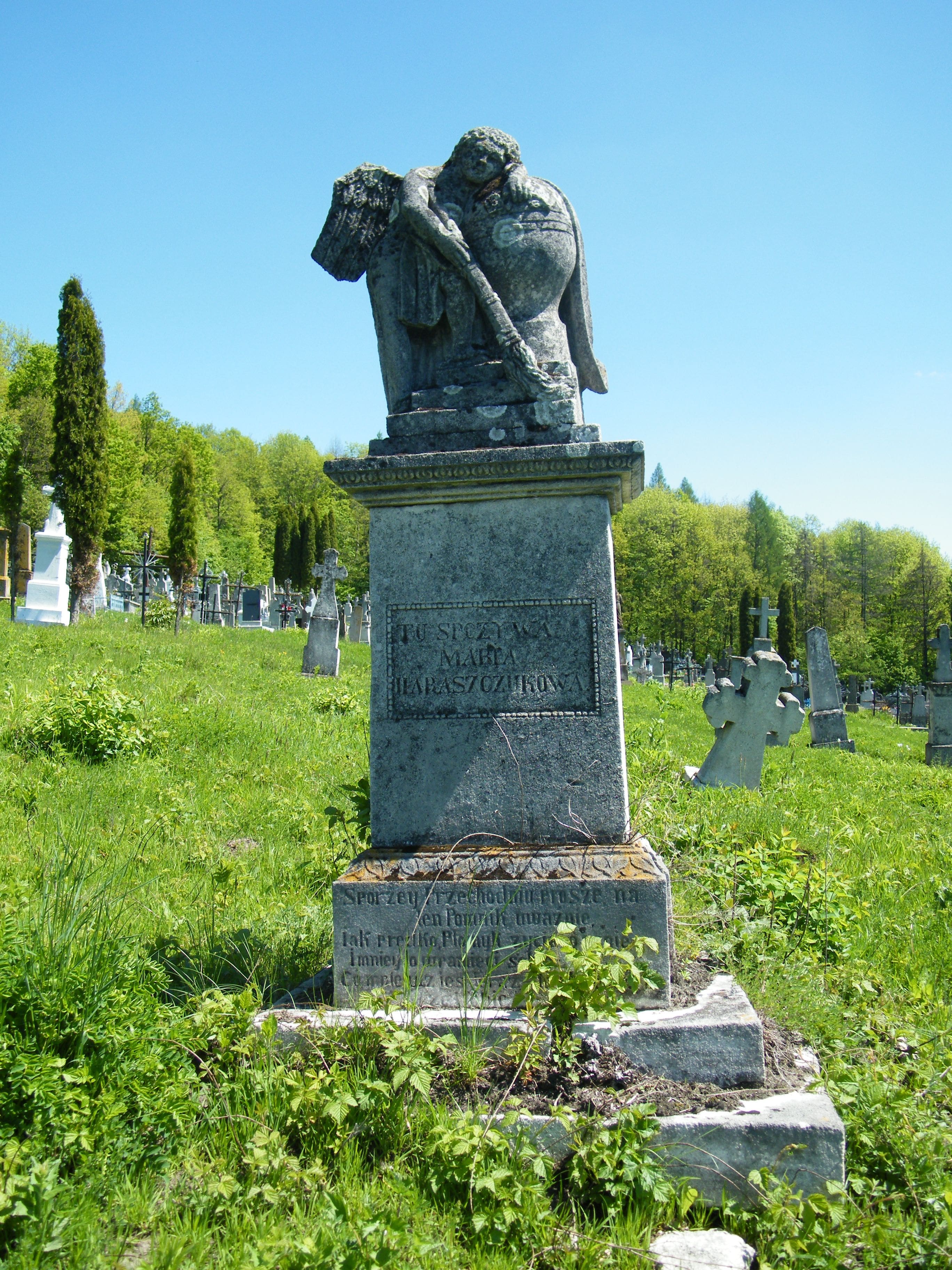 Gravestone of Maria Haraszczuk. Cemetery in Stechnikowce