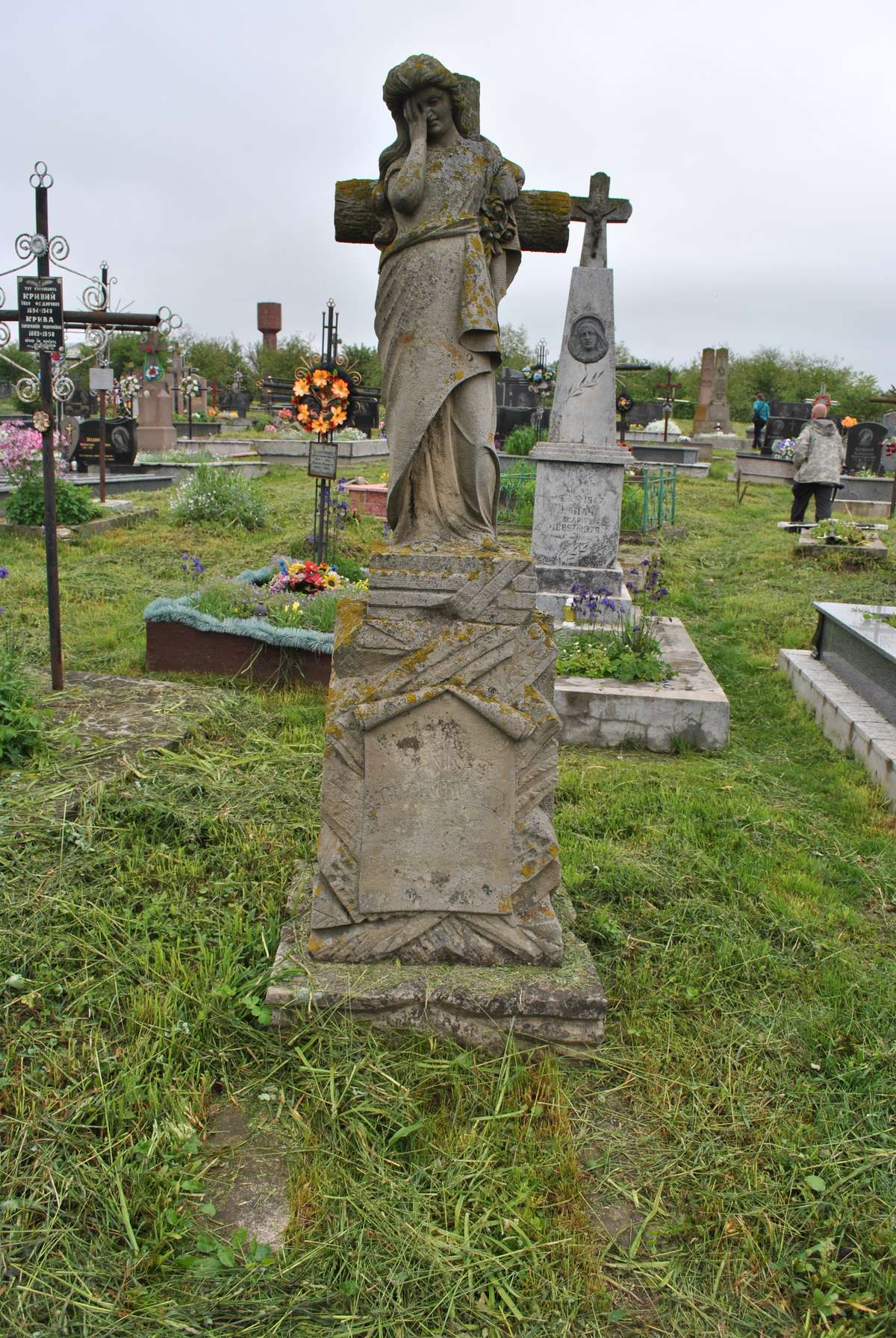 Tombstone of Maria Janina Guzik, cemetery in Hlubochok Wielki