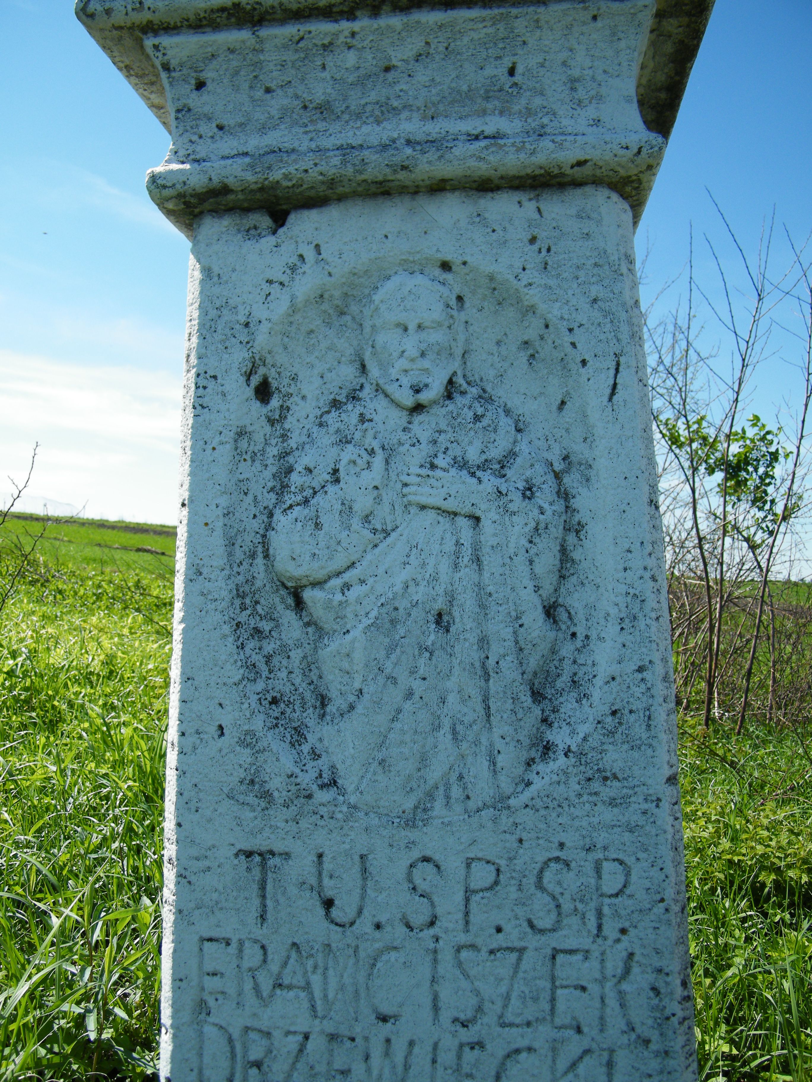 Fragment of a tombstone of Franciszek Drzewiecki, Ihrowica cemetery