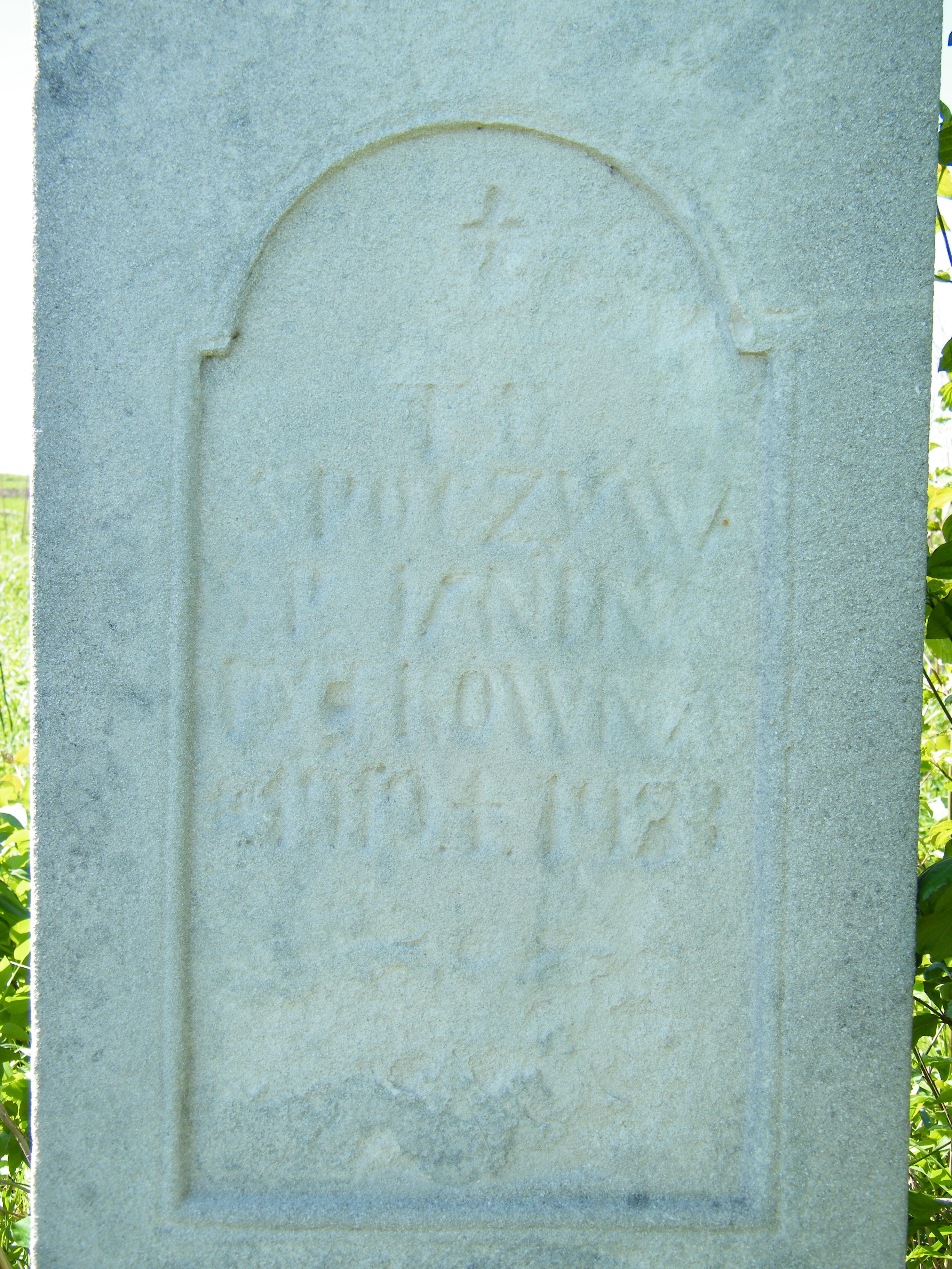 Inskrypcja z nagrobka Niny Pyjkownej, cmentarz w Ihrowicy