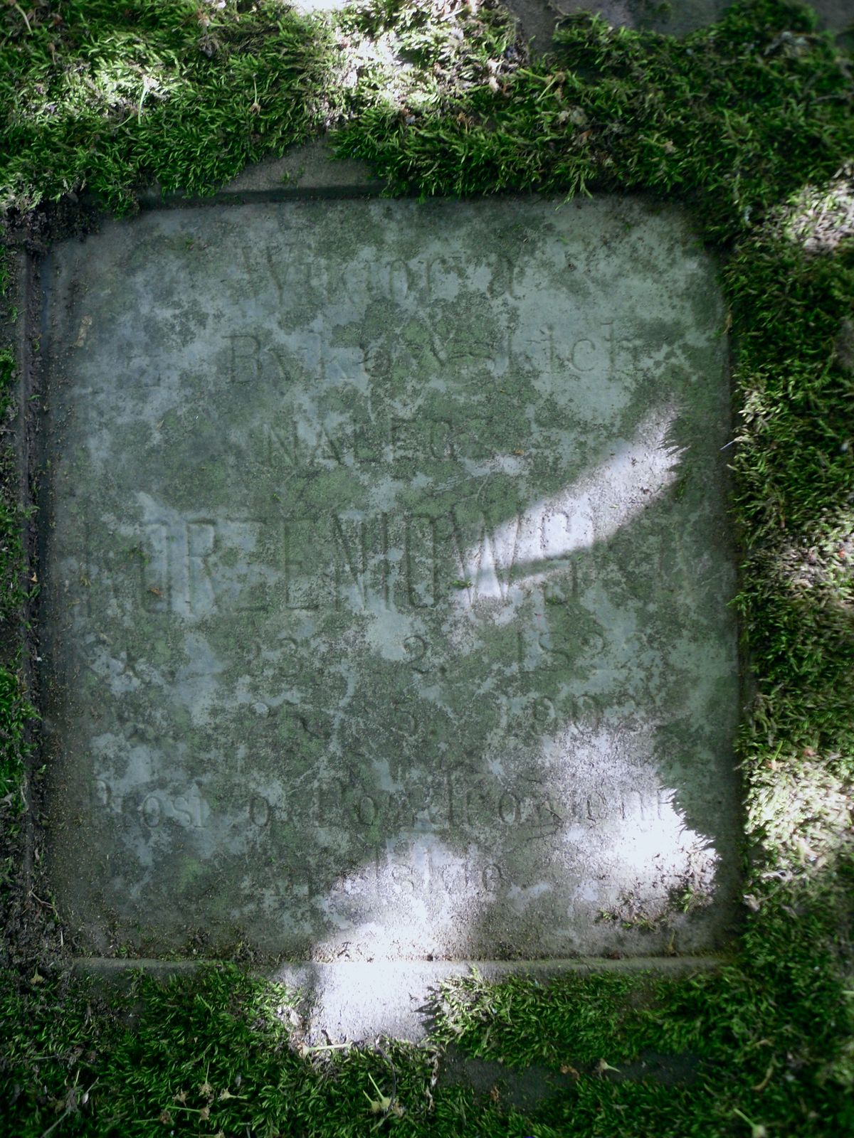 Inscription from the gravestone of Wiktoria Korzeniowska, Horodyszcze cemetery