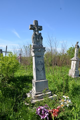 Tombstone of Mikhail Bialowąs, cemetery in Ihrownica