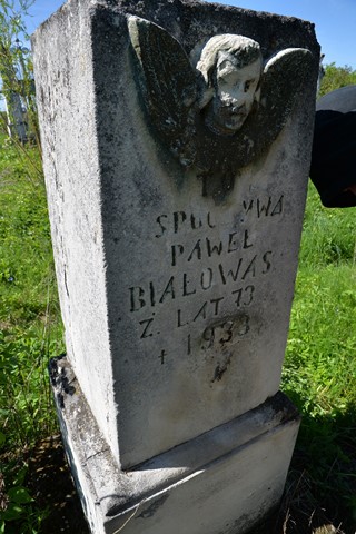 Tombstone of Pavel Bialowąs, cemetery in Ihrownica