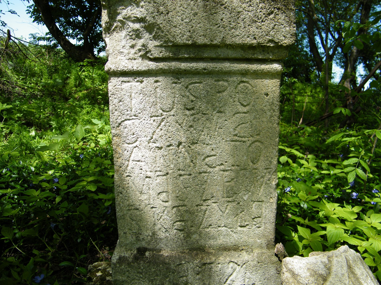 Inscription from the gravestone of Anna Tomaszewska, Horodyszcze cemetery