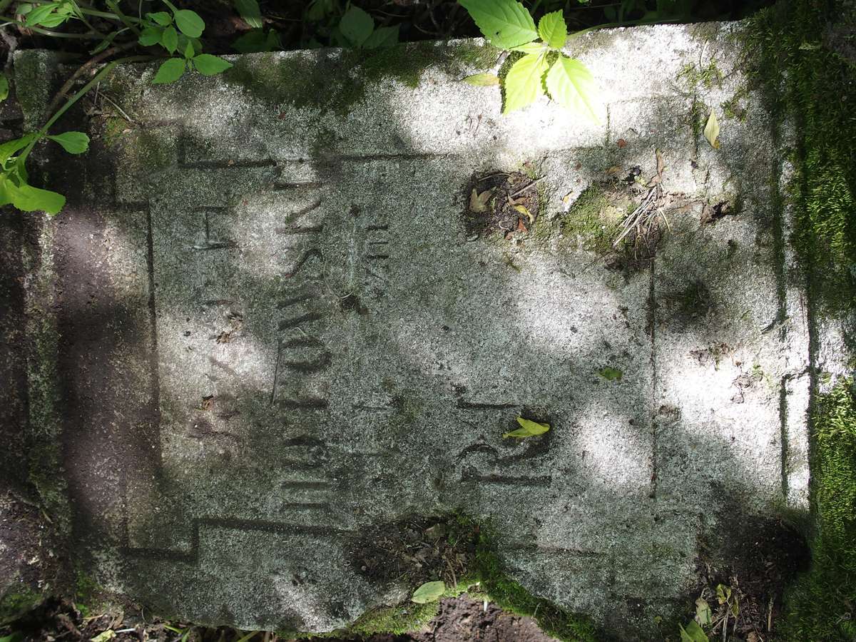 Inskrypcja z nagrobka Józefy Hotowskiej, cmentarz w Horodyszczach