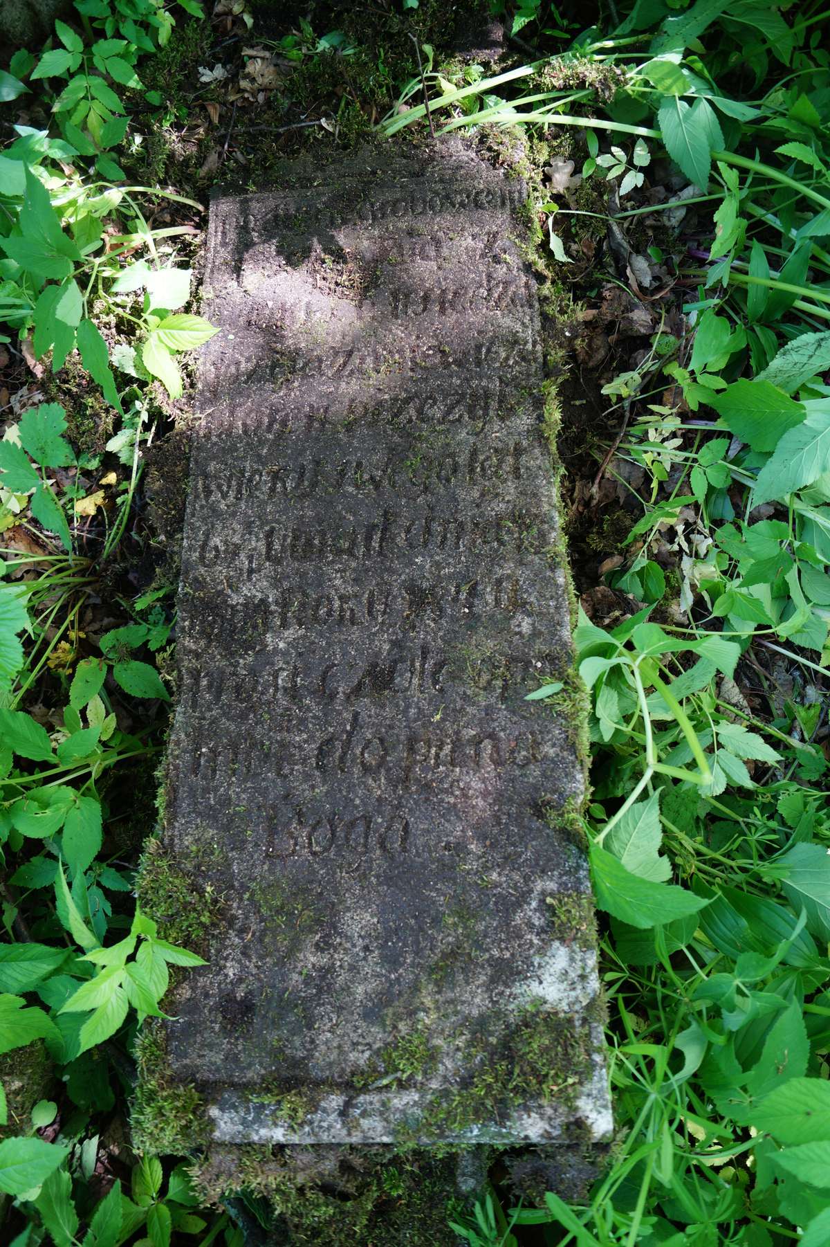 Inscription from the gravestone of Jozef Zaniewicz, Horodyszcze cemetery